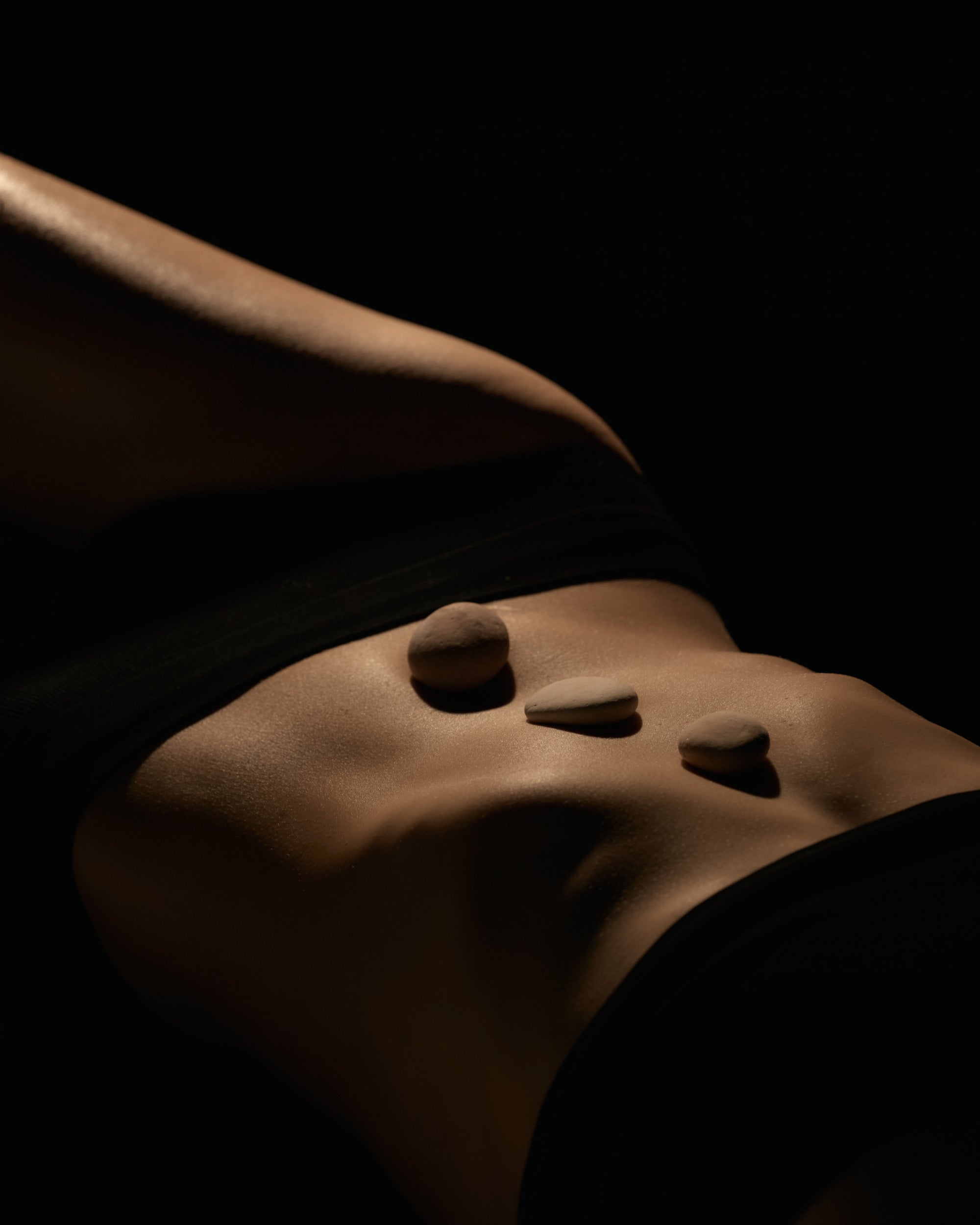 woman lying down relaxing torso